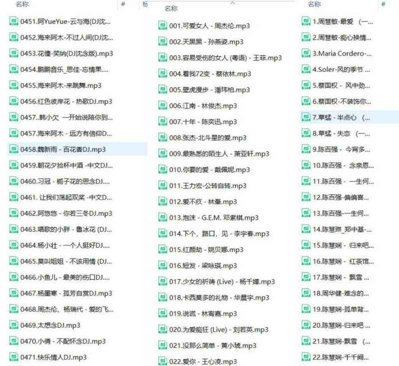 [车载高音质]经典粤语 抖友DJ 个人成名曲 560首