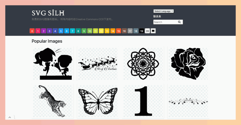 SVG Silh：一个免费开源的矢量图形素材库，提供丰富的高质量剪影和图标资源，适合各种设计需求