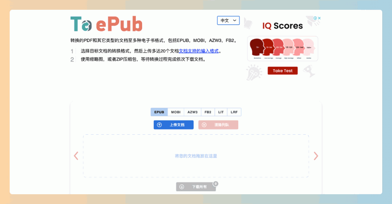 ToePub:一款免费的在线电子书格式转换工具,轻松将PDF等文档转换为多种流行格式,如EPUB和MOBI