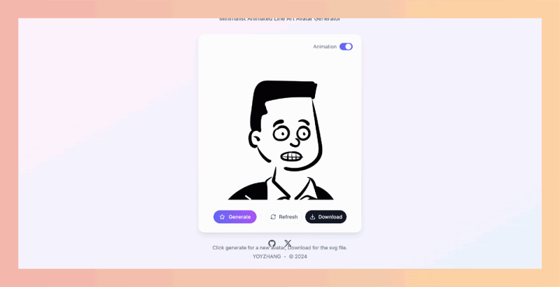Animate Avatar:动画头像生成器,轻松制作个性化动态头像,可以将动画以SVG格式导出,免费又好玩!