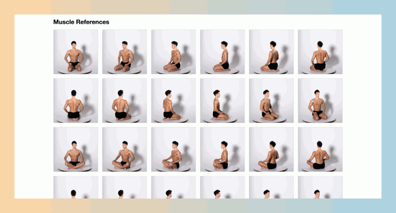 Posemaniacs：在线姿势参考库，提供了丰富的猛男素材，在这里找到各种姿势和肌肉展示