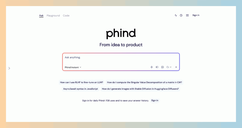 Phind:一个智能搜索引擎,让信息获取变得更简单!